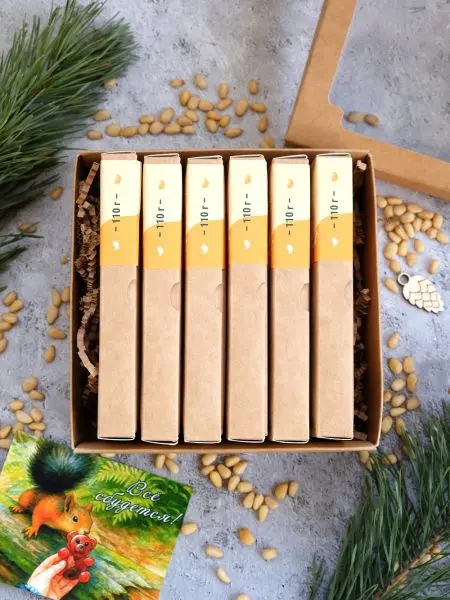 Подарочный набор мармелад с кедровыми орехами 6 шт по 110 г