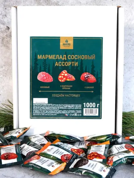 Мармелад сосновый АССОРТИ 3 вкуса, 1 кг Мармелад сосновый АССОРТИ 3 вкуса, 1 кг